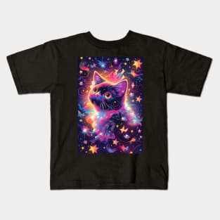 Rainbow Infinity Cat Kids T-Shirt